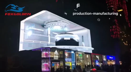 P4 Outdoor 3D Advertising LED Display 360 Degree Viewing Transparent Digital Flexible Rental Advertising Waterproof Video Wall LED TV Pantallas Panel Screen